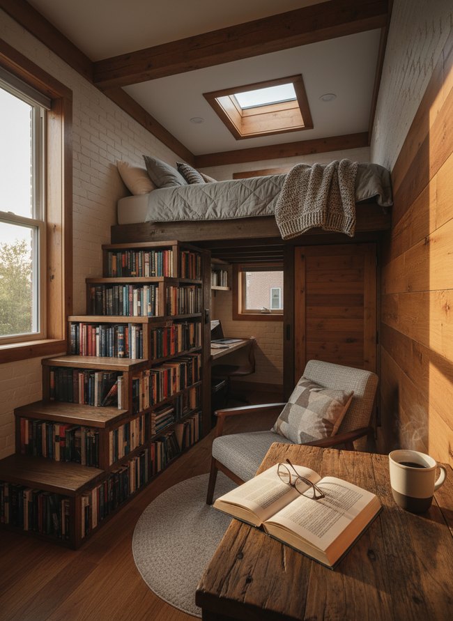 Hidden Bookshelf Loft Spot