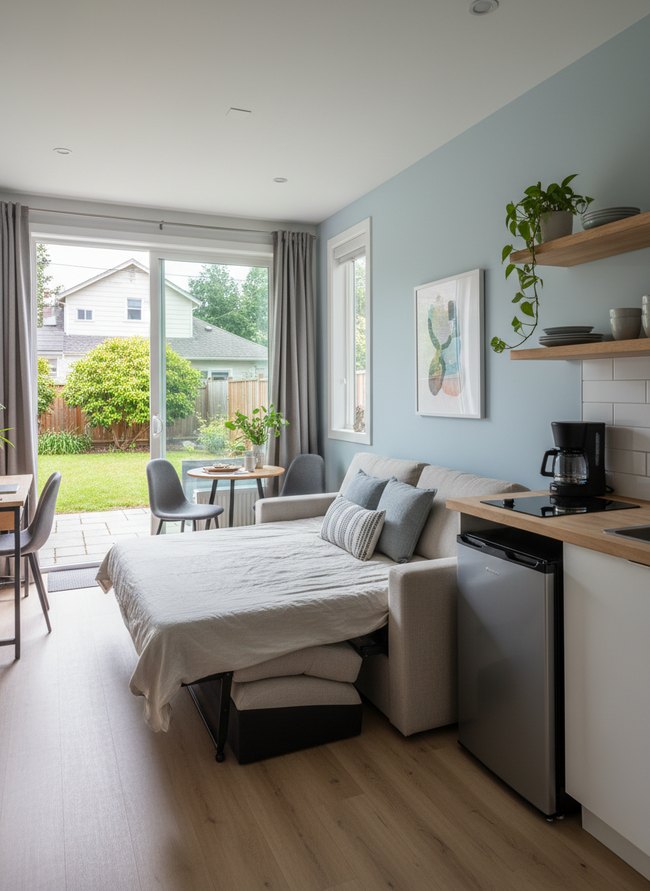 Efficient Studio Living Arrangement