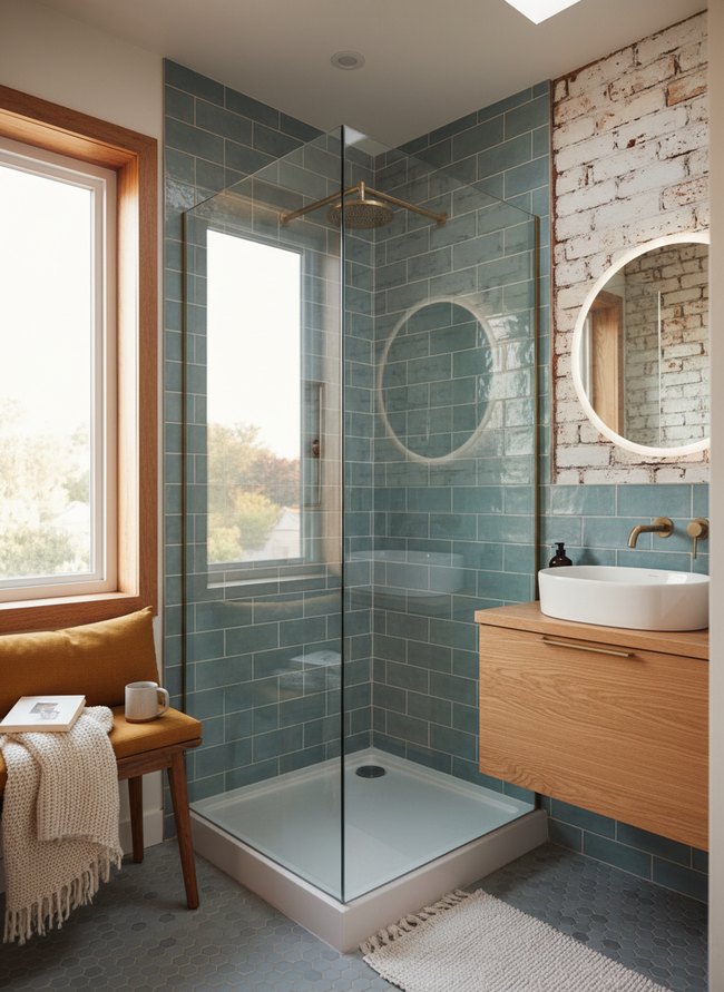 Compact Corner Shower Unit