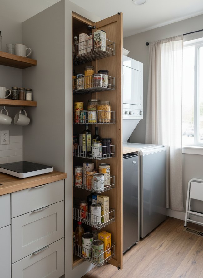 Vertical Pull-Out Pantry