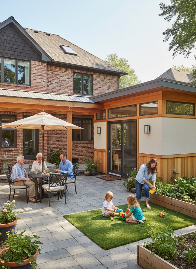 Integrated Family Courtyard ADU