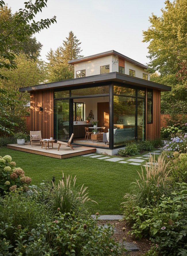 Modern Backyard ADU Setup