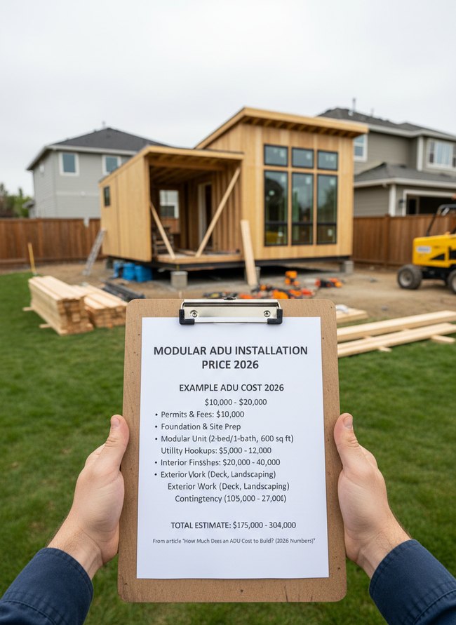 Modular ADU Installation Price 2026