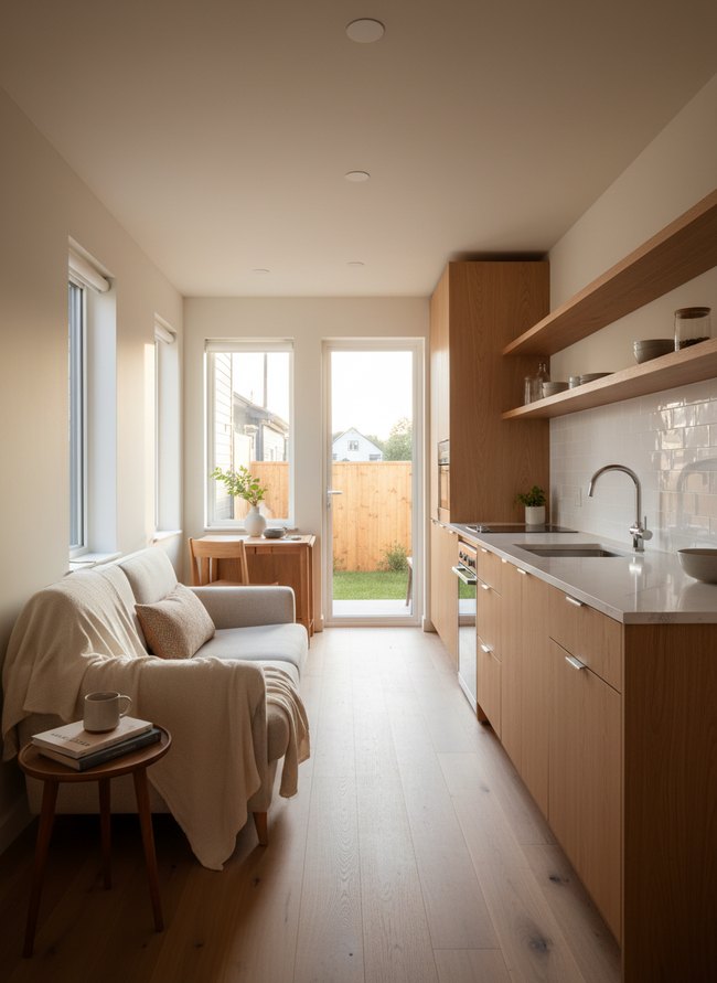 Streamlined Apartment Kitchenette
