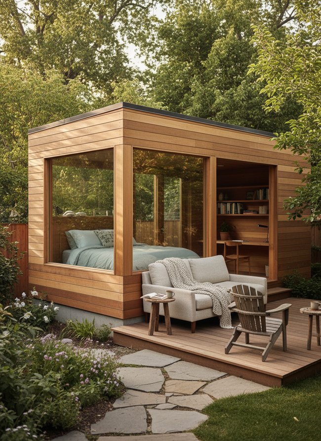Sleek Prefabricated Guest Nook