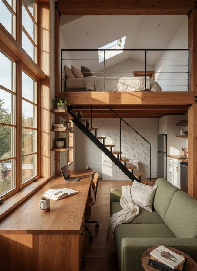 Integrated Desk Loft Design