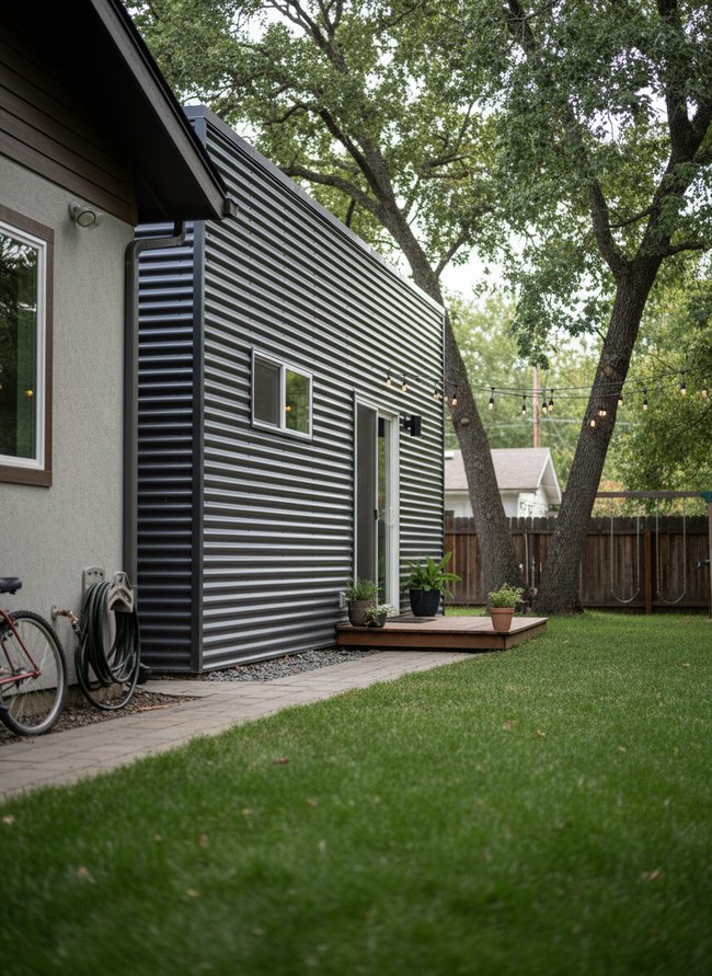 Sleek Corrugated Metal Panel