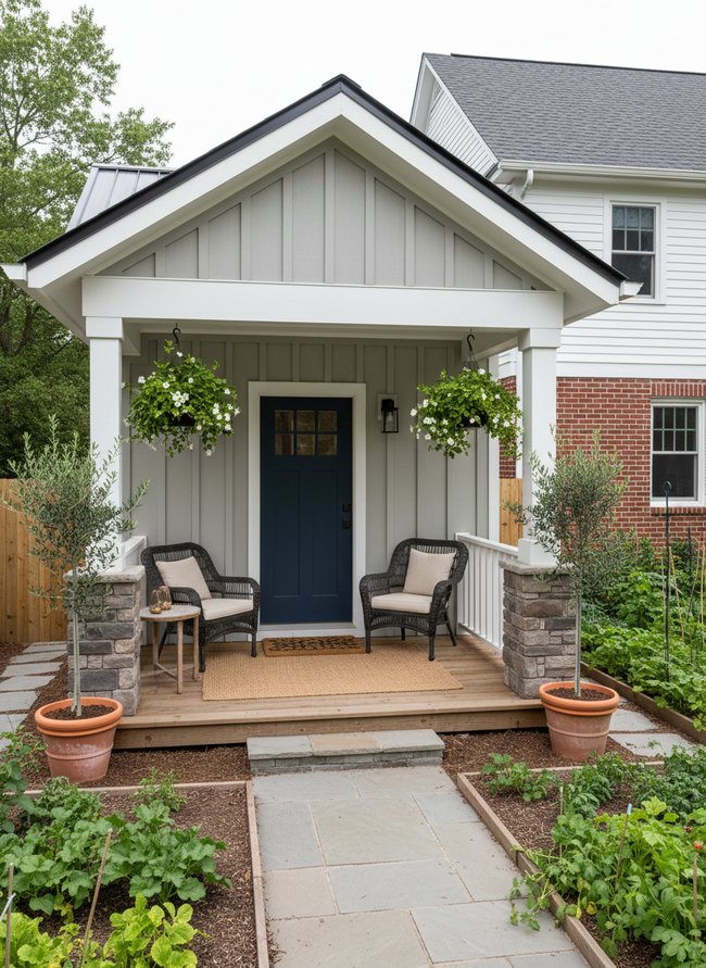 Farmhouse Style Covered Porch