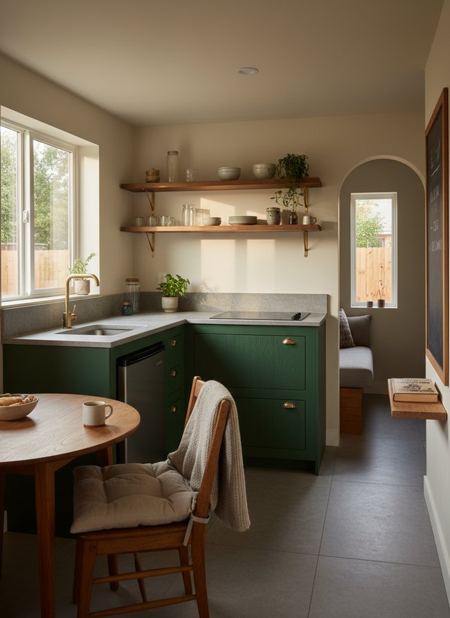 L-Shaped Micro Kitchen Design