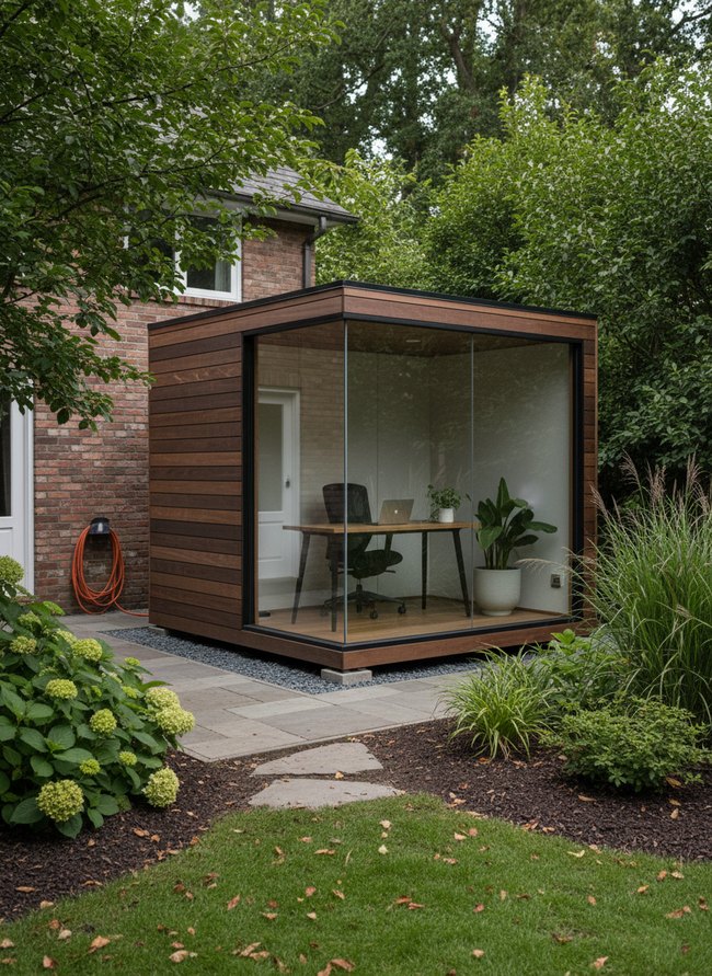 Sleek Modular Garden Office