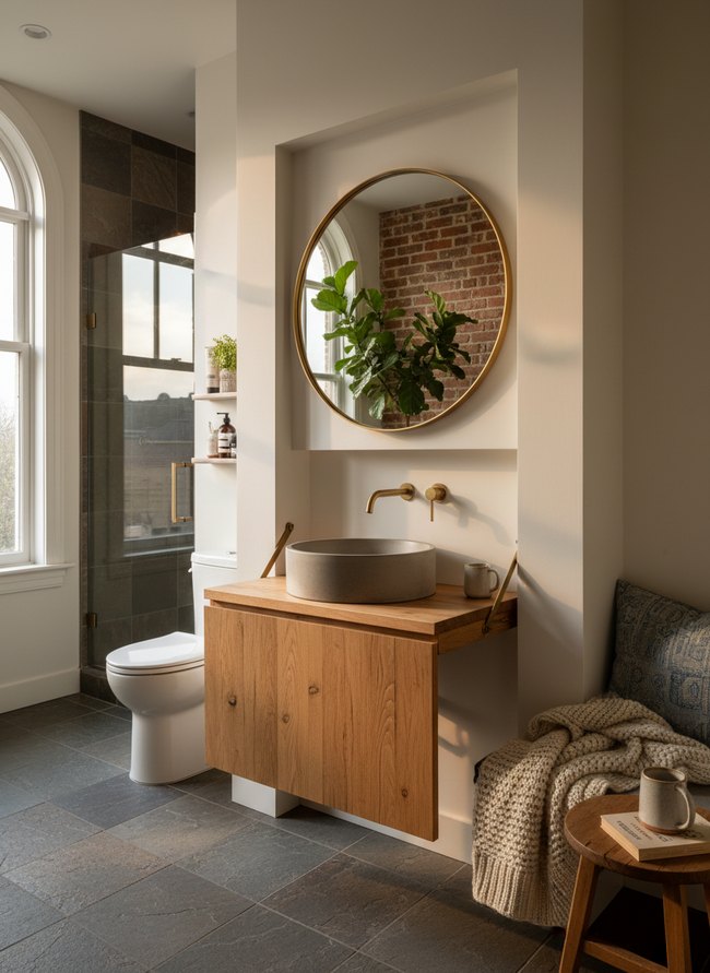 Fold-Down Vanity Solution