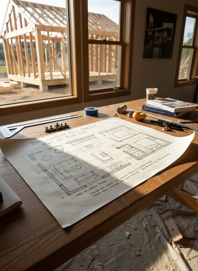 Open Concept ADU Sketch