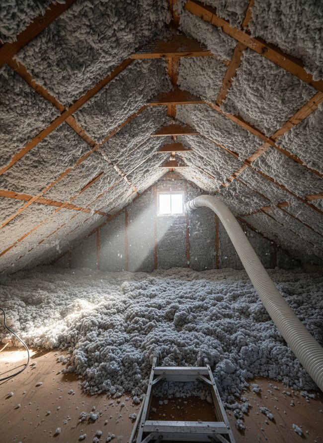 Blown-In Cellulose Attic