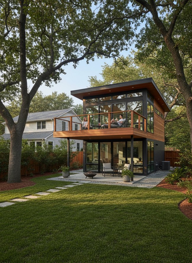 Cantilevered Deck ADU