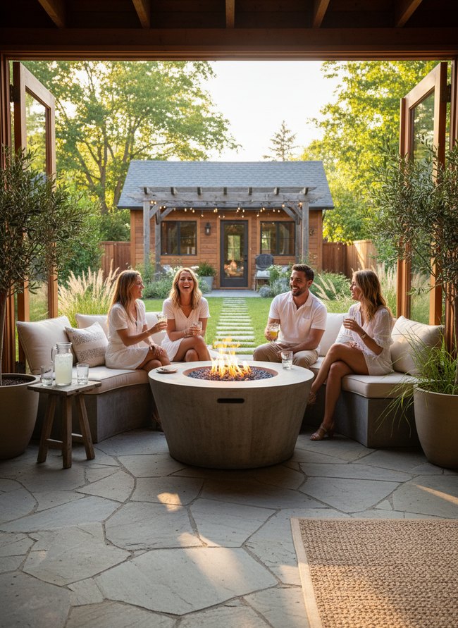 Compact Fire Pit Seating