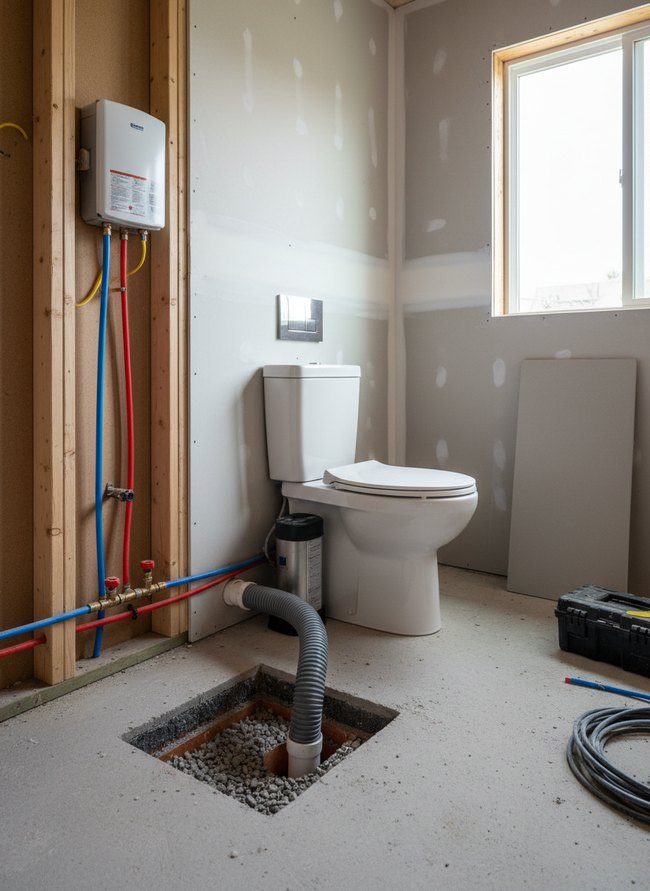 Space-Saving Toilet Setup