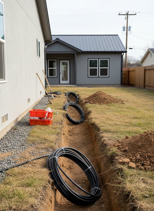 Trenching For Wiring