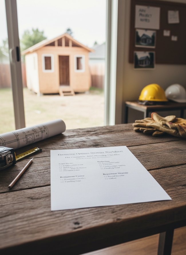 Financing Options Strategy Worksheet