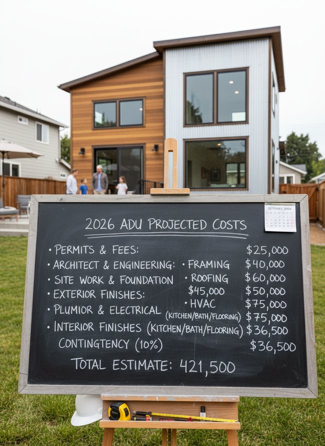 Two-Story Backyard ADU Cost