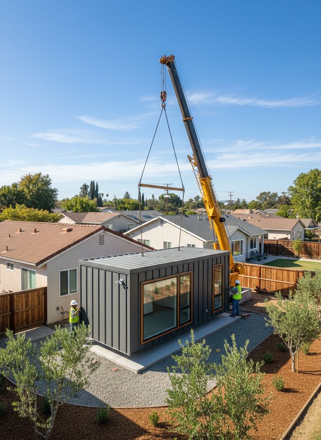 Prefabricated ADU Installation