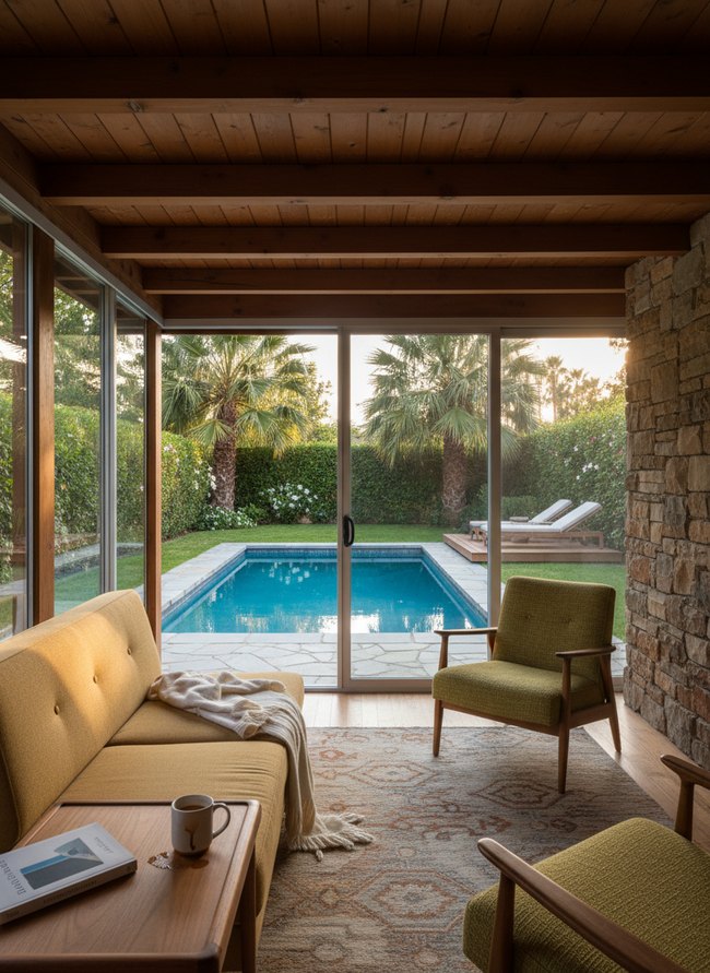 Chic Mid-Century Modern Cabana