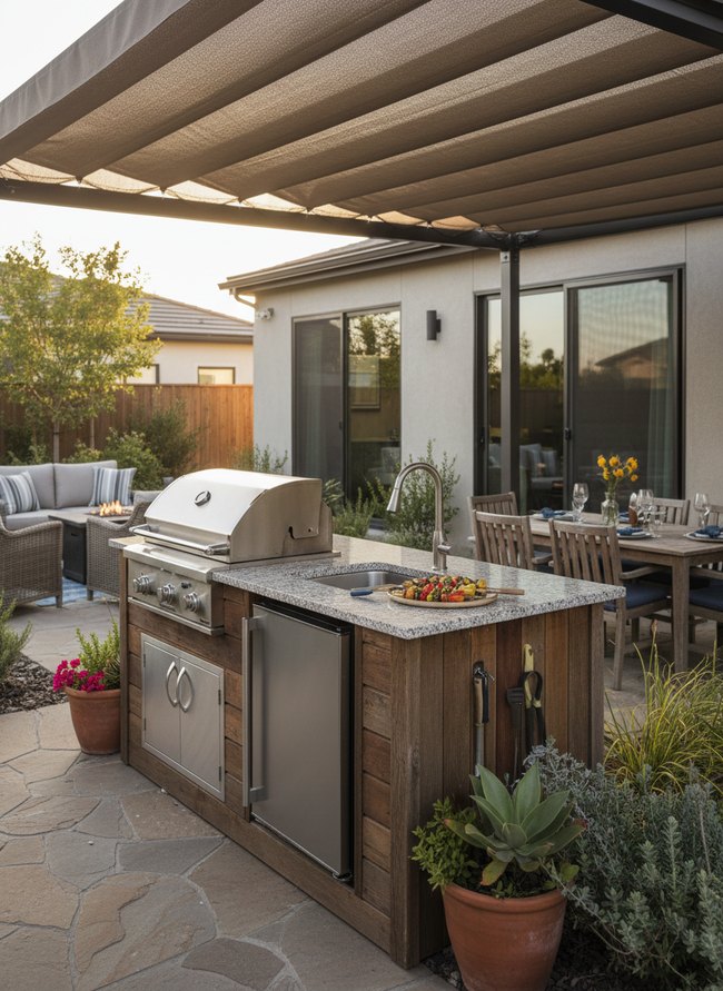 Integrated BBQ Kitchenette