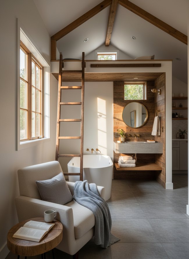 Loft Space Ladder Bath