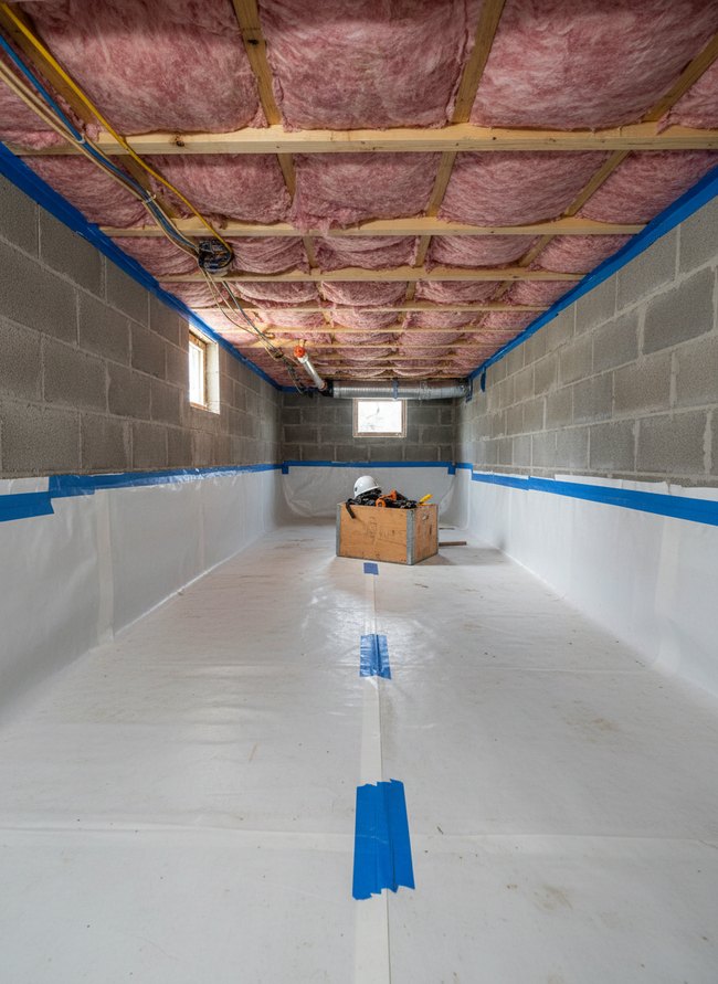 Vapor Barrier Sealed Foundation