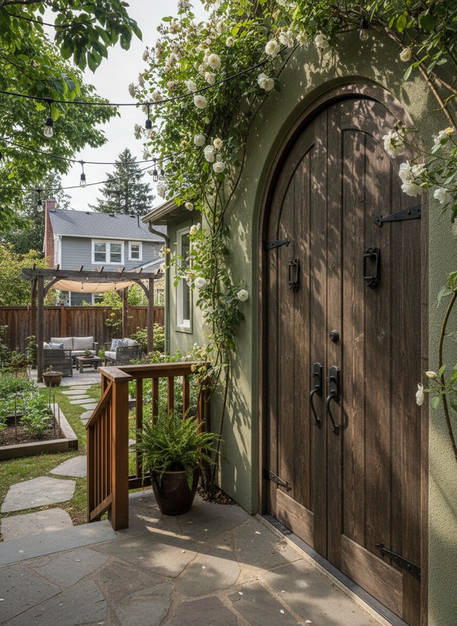 Traditional Arched Double Doors