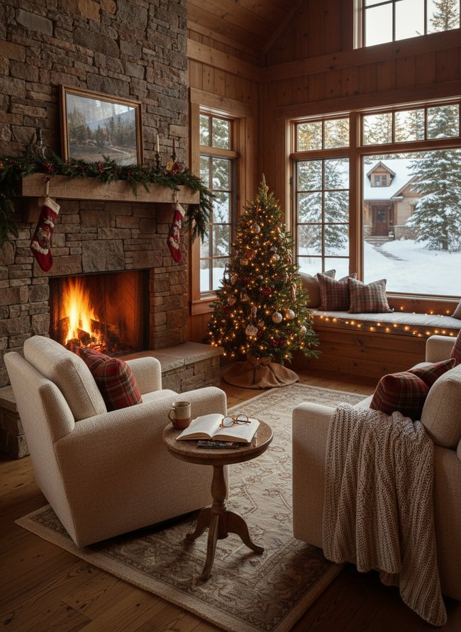 Fireside Cabin Christmas Quarters
