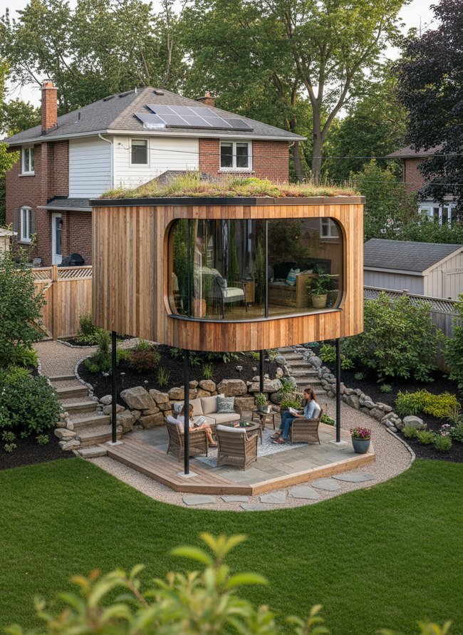 Elevated Backyard Retreat Pod