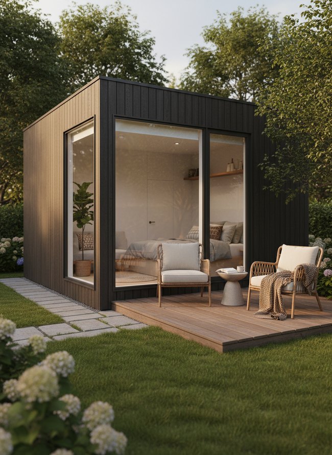 Sleek Prefabricated Guest Suite