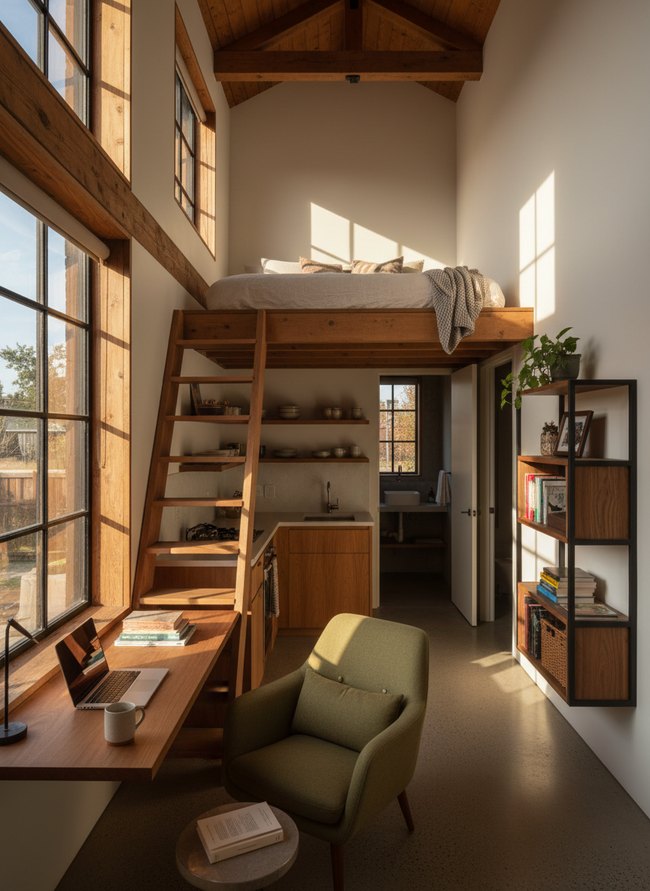 Elevated Workspace Bedroom Loft