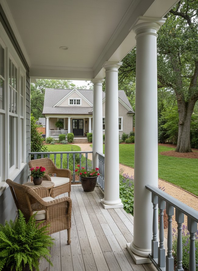 Traditional Columned Veranda