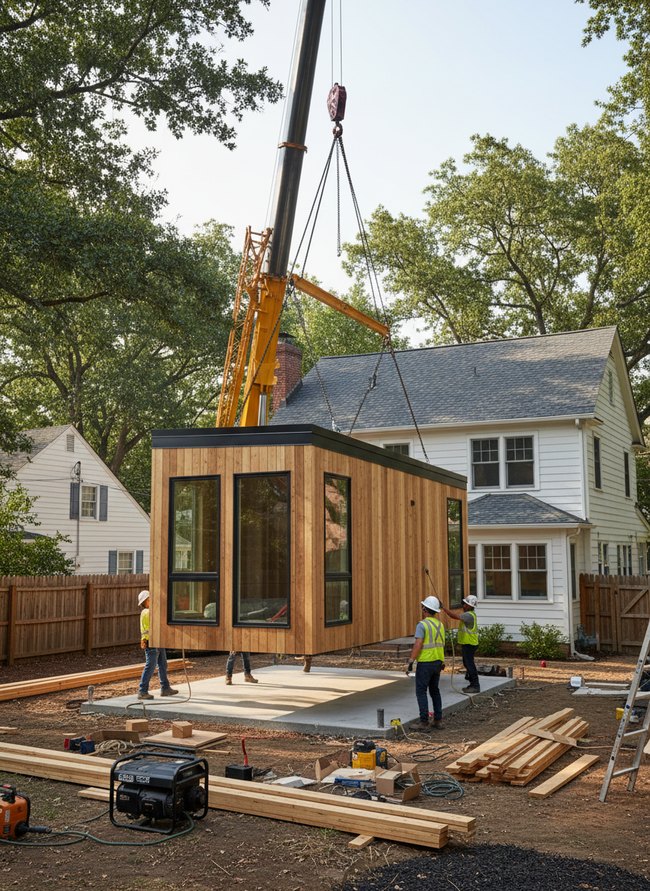 Crane-Lifted Prefabricated Module