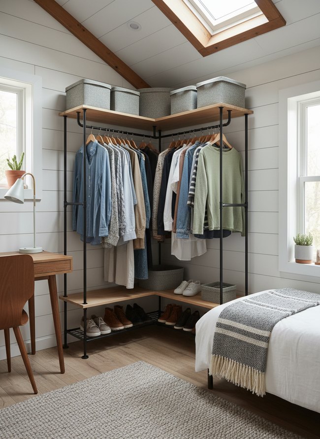 Corner Clothes Rack