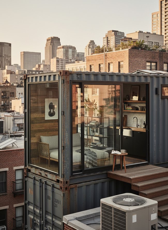 Sleek Rooftop Living Module