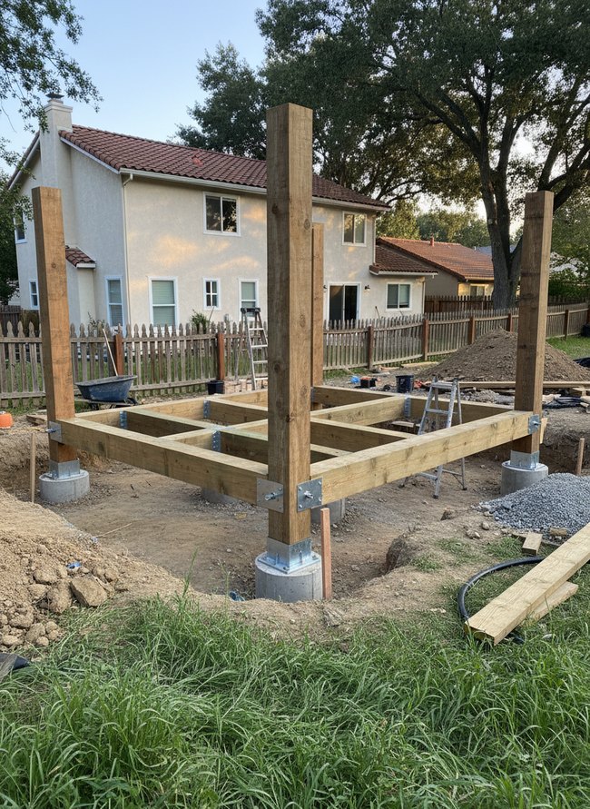 Post-and-Beam ADU Foundation