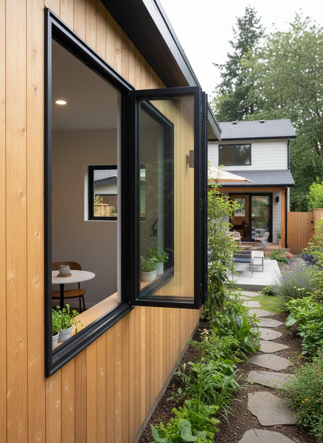 Vertical Bi-Fold Divider Window