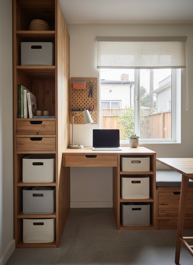 Integrated Desk Storage