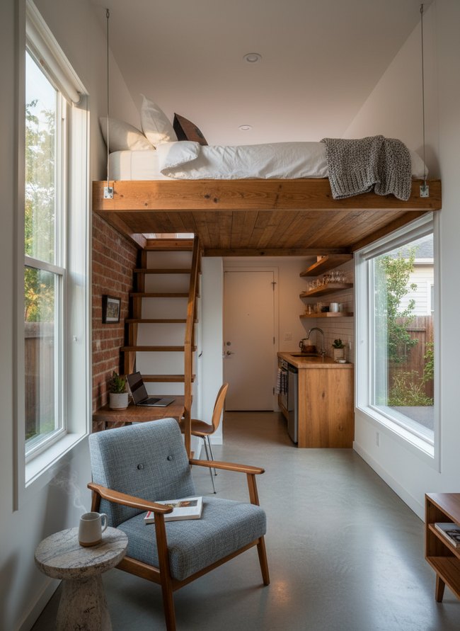 Floating Bedroom Loft Shelf