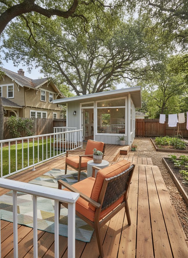 Mid-Century Open Air Deck