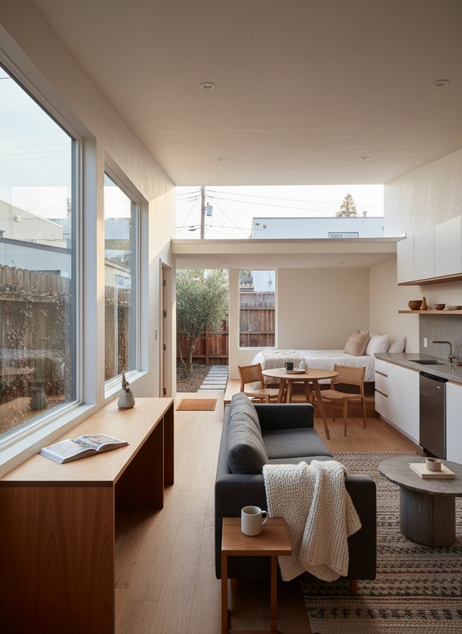 Flat Roof Urban Dwelling