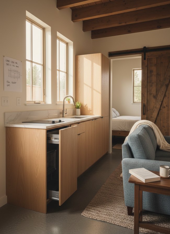 Space-Saving Pullout Kitchen