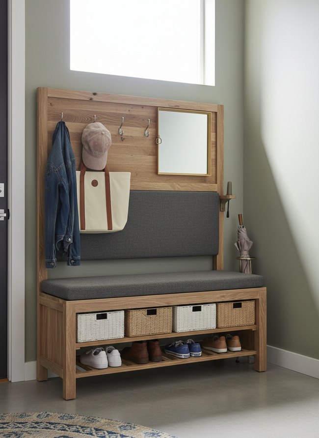 Multi-Functional Entryway Bench