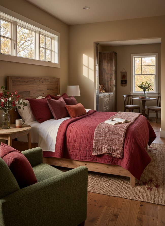 Seasonal Berry Bedroom Touches