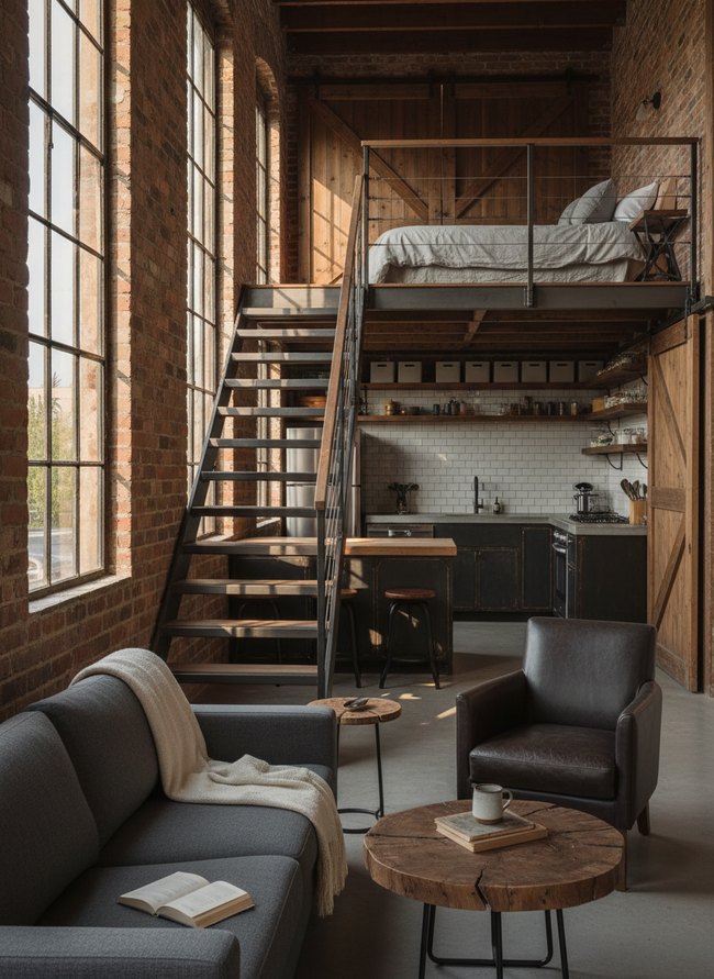 Industrial Style Loft Design