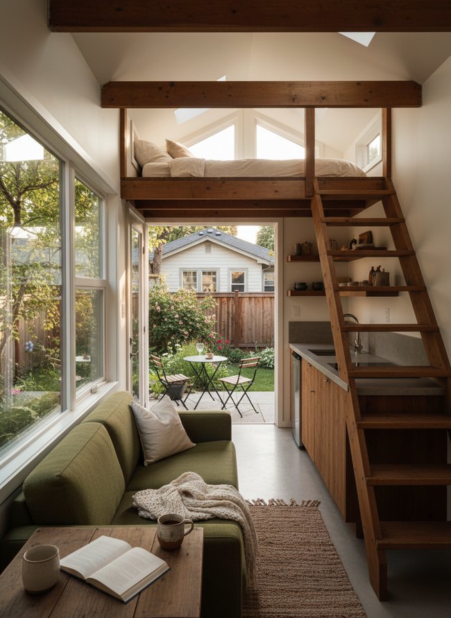 Skylit Lofted Backyard House