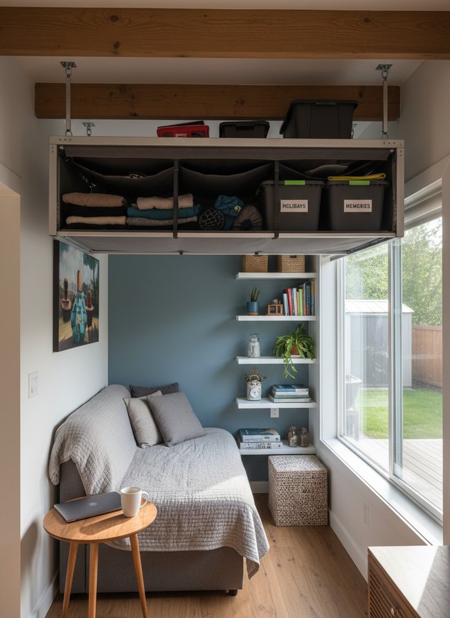 Ceiling Drop-Down Rack