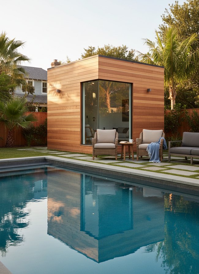 Cedar Siding Modern Cube
